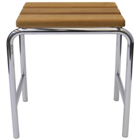 WC Redmon Panca doccia in teak anticato, bianco (5321WH) grande
