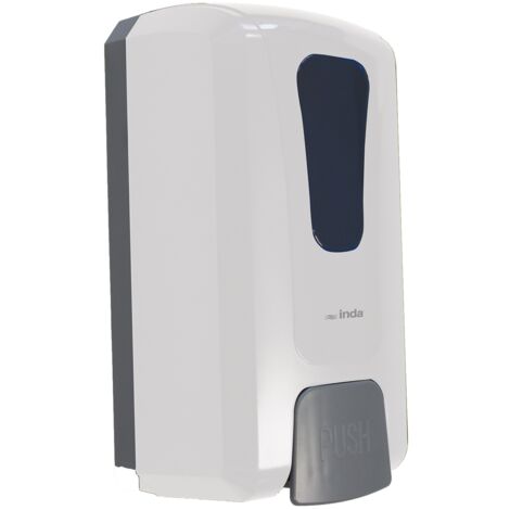 Inda - Dispenser sapone a parete in ABS bianco 1,20 Lt