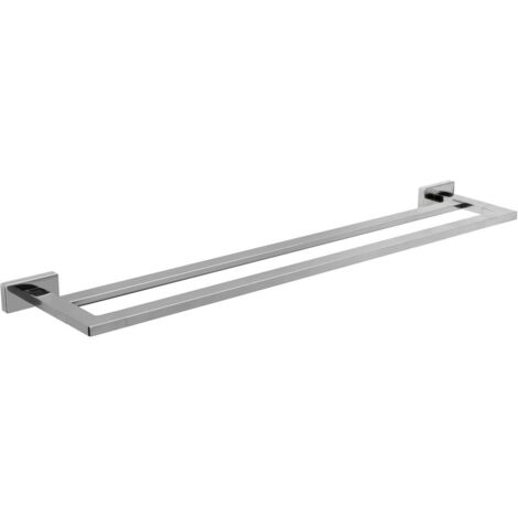 Inda - Porta asciugamani doppio Lea cromo lucido L.66 cm
