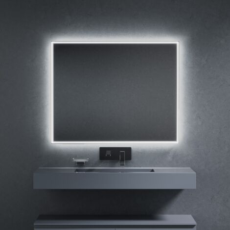 Inda - Specchio LED Pirano+ 100x80cm satinato luce ed intensità
