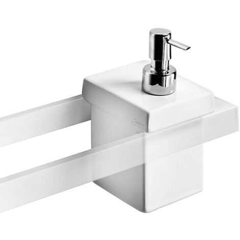 Lineabeta 52804.09.29 Dispenser a Parete Serie Skuara, Bianco, 14 x 2 x 12 cm