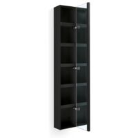 Lineabeta - Colonna con anta a specchio Ciacole L.160X25 cm nero