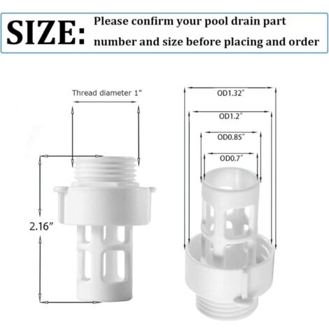 Adaptateur De Vidange Pour Piscine Intex - Connexion Tuyau D'arrosage - Compatible Piscines Easy Set, Frame Pool - Référence 10201