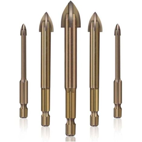 FTVOGUE Fliesenbohrer Set – 10 Stück, 6 Mm, Hartmetall-Speer-Spitze | Für Glas, Keramik & Fliesen