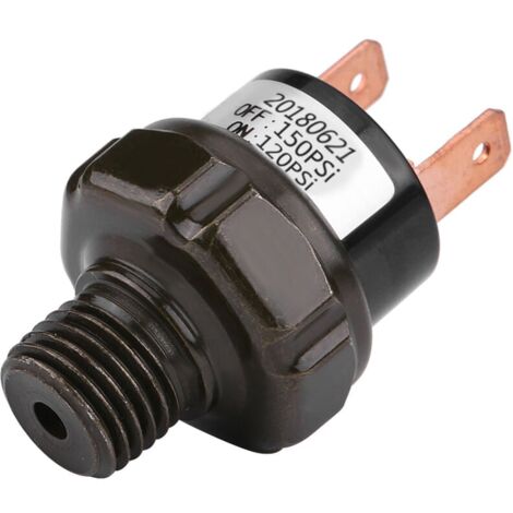 Luobannm Luftdruck-Schalter 1/4 NPT - 120-150 PSI Für Kompressoren | Metall Druckschalter
