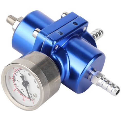 Universeller Einstellbarer Kraftstoffdruckregler – Manuell 1,5–5 PSI, 5/16″ (8mm) & 3/8″ (10mm) Anschlüsse, Für Vergasermotoren, Inkl. Adapter & Schläuche