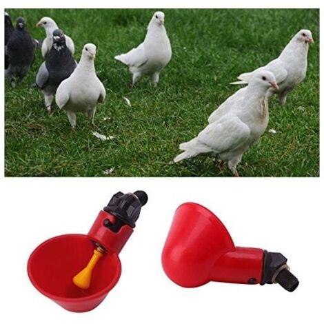 Kathson 20 Stück Vogeltränke & Futterspender – Aus Kunststoff, Blau, Für Hühner, Tauben, Vögel