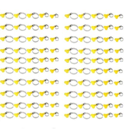 Uxcell Schlauchschellen Mit Schneckengetriebe (12 Stück) – Edelstahl, Verstellbar 2,5–3,8 Cm, Mit Kunststoffgriff