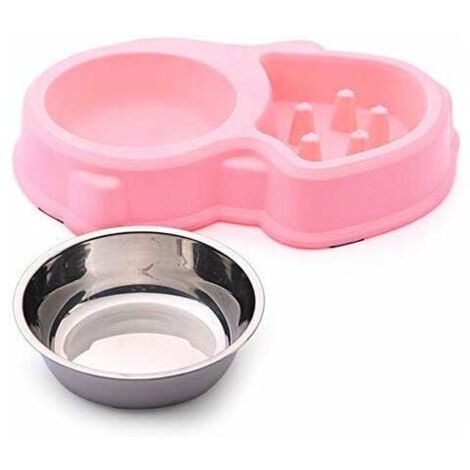 Love Dream Doppelnapf Für Hund & Katze – Mit Automatischem Wasserspender, Abnehmbarem Edelstahlnapf, 500/1000 Ml, 4 Farben