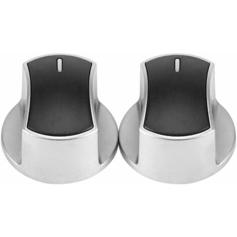 2x Gasherd Knöpfe Schwarz - Universelle Herdregler 4.6x4.6x2.5cm Ersatzteile