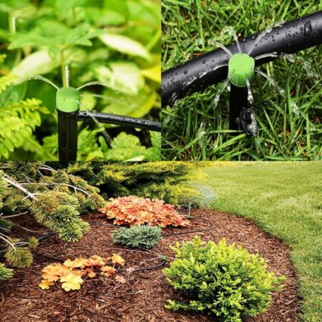 200 Stück Tropfbewässerung – Verstellbar, 360°, Für 4mm/7mm Schläuche, Ideal Für Garten & Gewächshaus
