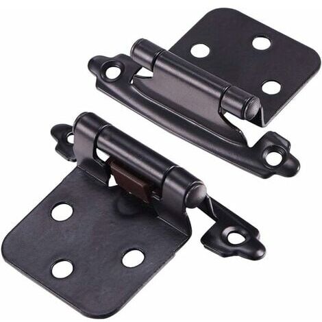 10 Stück Selbstschließende Scharniere Schwarz - Sanft Schließend Für Schranktüren