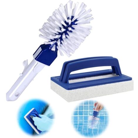 Well2wellness® 3x Runde Winkelbürste Für Pool – Stabil, Mit Clip-On Anschluss Für Teleskopstangen