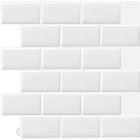 10 Stück 3D Wandfliesen-Aufkleber, 30,5x15,3 Cm – Selbstklebend, Wasserdicht, PE-Material