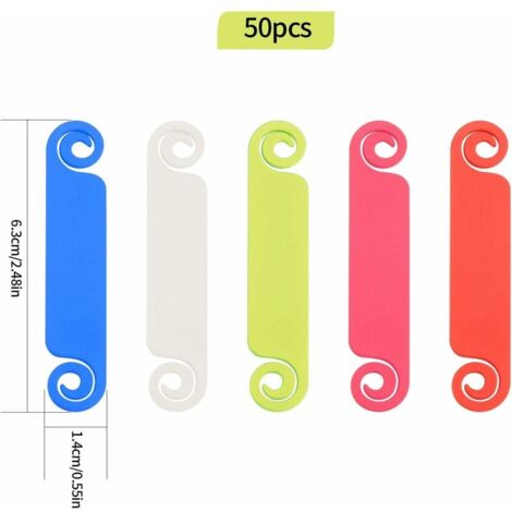 90-teiliges Kabelmanagement Set - 30 Etiketten & 60 Klettbinder Bunt