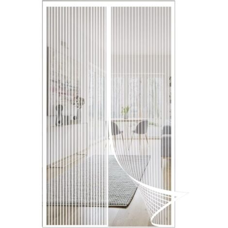 Magnet-Fliegengitter Tür 190x250 Cm – Selbstklebend, Grau, Für Fenster & Türen
