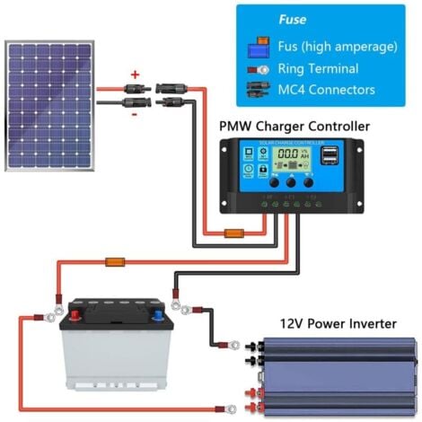 Solar-Verlängerungskabel, große Tragkraft, sicherer Solarpanel-Drahtadapter, 6 mm², 1 Paar für Wohnmobile (4 m)
