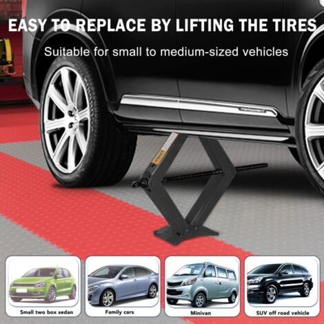 SHALL Wagenheber 2T Scherenheber Mit 360° Gummikopf - Profi-Werkzeug Für Auto & SUV