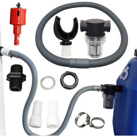 Collecteur D'eau De Pluie Pour Gouttière 70-100mm - Kit Avec Tuyau Flexible 1m - Récupération Eau Pour Jardin