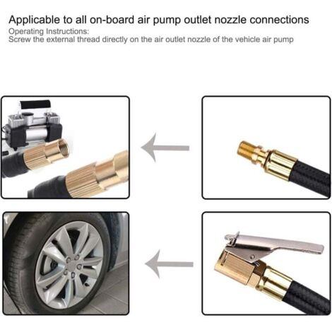 Kit 8 Pièces Adaptateurs De Valve Pour Pompe - Laiton, 8 Mm, Compatible Bosch EasyPump