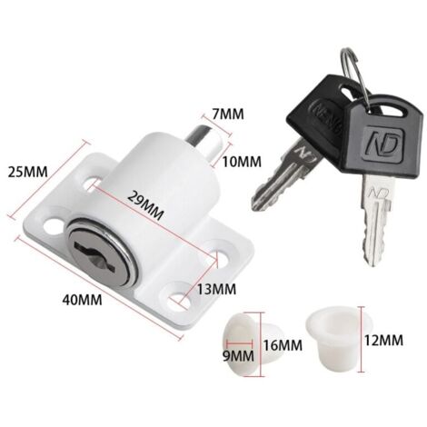 Cerradura Para Cristal ZONADAH - Pack De 2, Para Vidrio De 2 A 6 Mm, Con Llave, Instalación Sin Taladro, Ideal Para Vitrinas Y Armarios