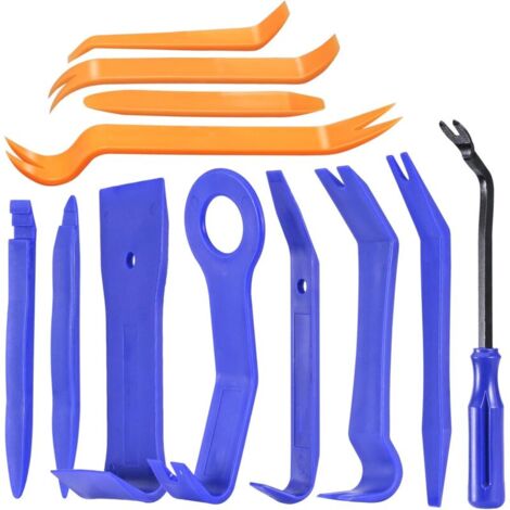 Kit De 3 Outils De Dépose Clips Garniture Auto - Pour Panneaux Portes, Fixations Et Goupilles