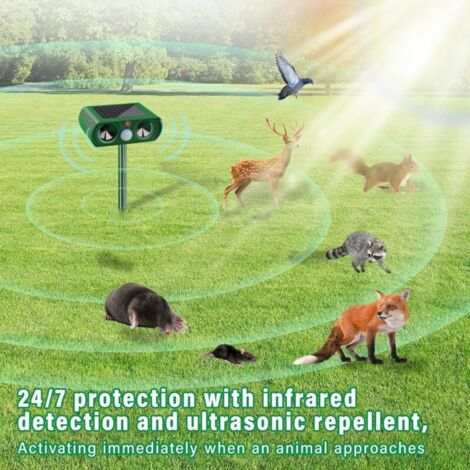 Répulsif à Ultrasons Pour Animaux – 2 Pièces – Portée Jusqu’à 8 M – Pour Chats, Chiens, Oiseaux, Rongeurs – Étanche, Pour Jardin, Terrasse, Garage. - 6