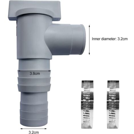 Kit Vanne D'entretien Piscine Pipihome – 2 Vannes + 4 Colliers – Compatible Tuyaux 32/38 Mm – Pour Filtration Hors Sol