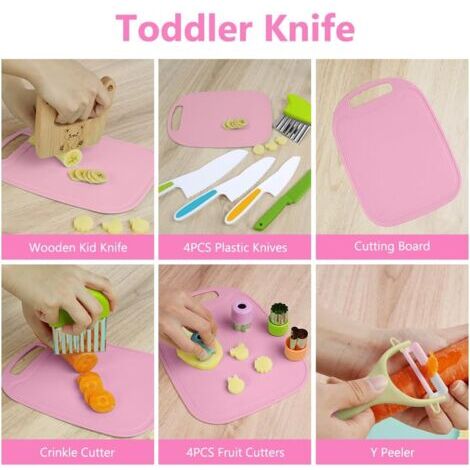 Couteaux De Cuisine Pour Enfant, 25 Pièces Couteaux De Sécurité Pour Enfants, Plastique Couteaux Couteau En Bois De Securite Sets De Couteaux Pour Couper Et Cuire Des Fruits Ou Legumes 86826932