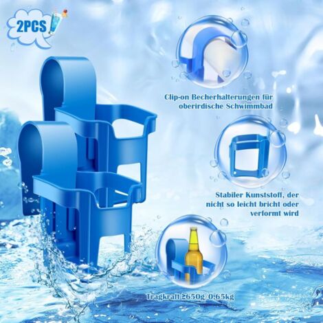 NHQZ 2 Pièces Porte Gobelet Piscine,Accessoire Piscine, Porte Gobelet