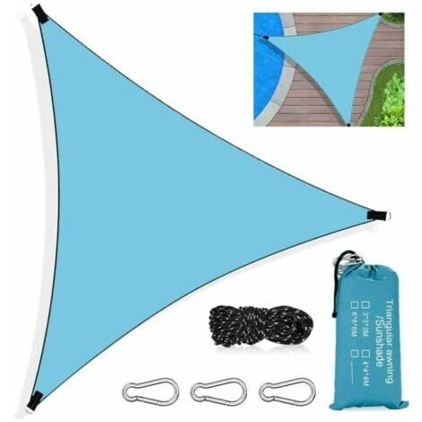 Voile D'ombrage Triangulaire - Protection Solaire - Bloc UV - Kit De Fixation Robuste