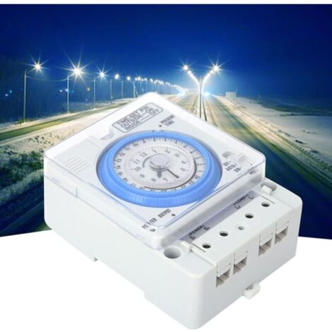 Temporizador Analógico Mecánico MOUMOUTEN 24h - Para Carril DIN, 8 Programas, Control Automático De Encendido/apagado (110-230V)