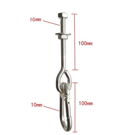 OTITU Juego De 2 Ganchos De Columpio Con Mosquetón – Soportes De Acero Galvanizado De 90x90 Mm Para Vigas Cuadradas, Resistentes A La Intemperie