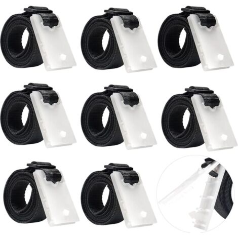 Juego De 8 Correas De Fijación Robustas Con Clips - Para Carpas, Piscinas, Toldos, Camping Y Jardín, Resistentes Al Viento