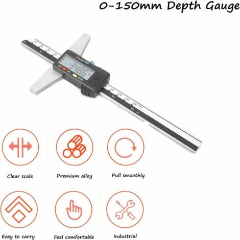 Calibrador Digital Dönges De 150 Mm, Pantalla LCD, Medición Interior/exterior/profundidad, Para Taller Y Bricolaje