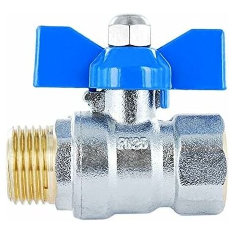 3pcs Valve à Bille De Conduite D'Eau Filetage Mâle Double 3-8po