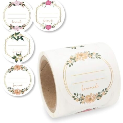 1000 Etiquetas Adhesivas Redondas De 2.5 Cm - Para Tarros De Mermelada, Regalos, Manualidades