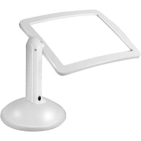 Lupa rectangular de aumentos con luz LED para libros, costura