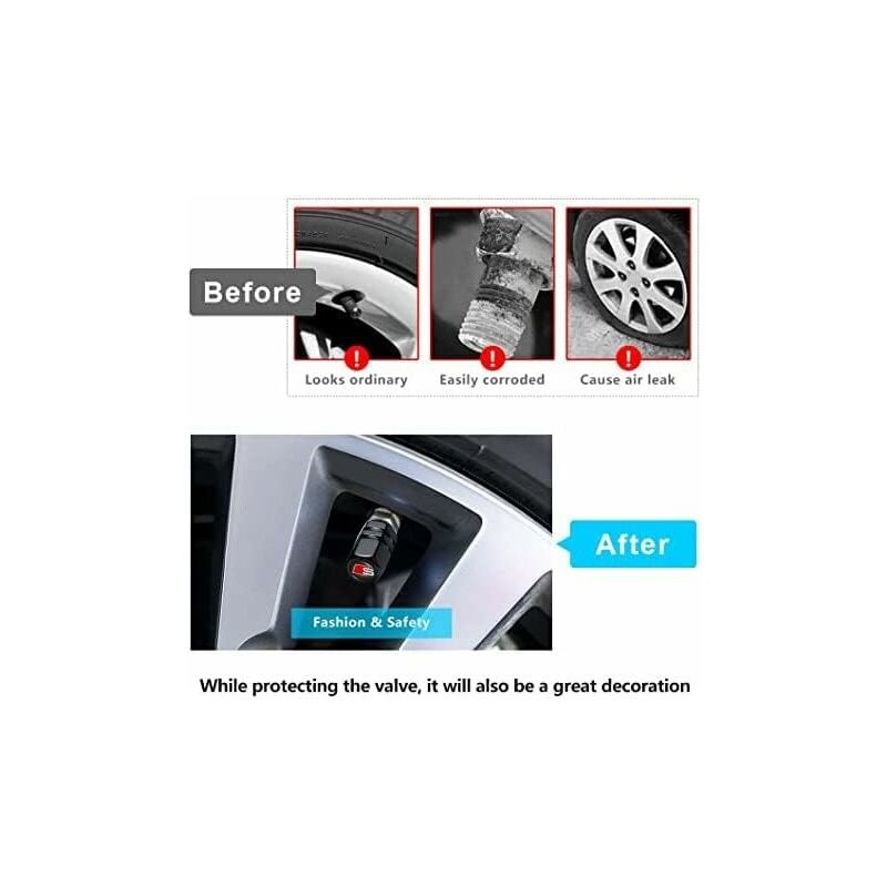 Tappi Valvole Auto Metallo SUDORF - Set 4 Pezzi Per Hyundai N Line, I20, I30, Tucson - Cappucci Decorativi Pneumatici - Foto 4
