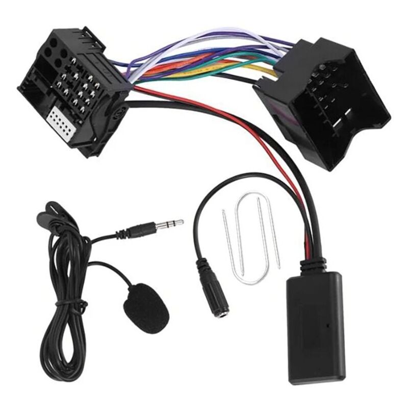 Yosoo Cavo Aux Adattatore Audio, 59.1In Bluetooth 5.0 Cavo Aux Adattatore Audio Con Microfono Di Ricambio Per E60 E63 E64 E65 E66 E87 Per Auto Connettore