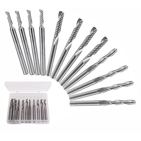 10 Frese In Metallo Duro 2mm Per Incisione CNC - Set Professionale - Foto 7