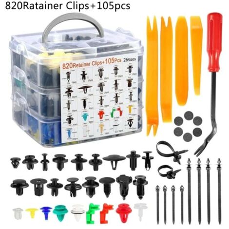 50 Clip Fermo Pannello Auto In Plastica Con Cuscinetto In Spugna – Fissaggio Universale Per Rivestimenti Portiere E Paraurti