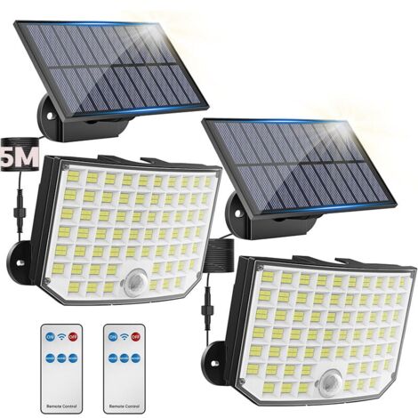 Wuloo Portata 1800ft Allarme Vialetto Ad Energia Solare Sensore A Infrarossi Di Movimento Wireless Sistema Di Sicurezza Esterno 1 Ricevore Set Di 2 Sensori - Foto 8