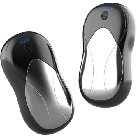 Chauffe-mains Rechargeables – Lot De 2 | 6000 MAh | 3 Niveaux De Chaleur (35°C à 54°C) | Verrouillage Magnétique | Pour Ski, Camping, Chasse