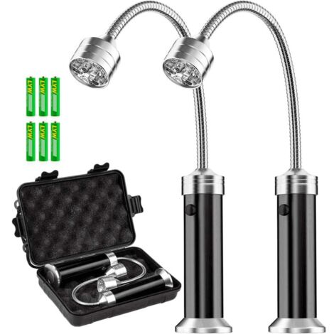 Relaxdays Lumière LED, Lot De 3, Réflecteur Rotatif, Pour Fêtes, Enfants, Anniversaire, Jeu De