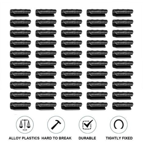 20 Clips Serre Plastique Vert - Fixation Bâche/Tube 4mm Pour Jardin