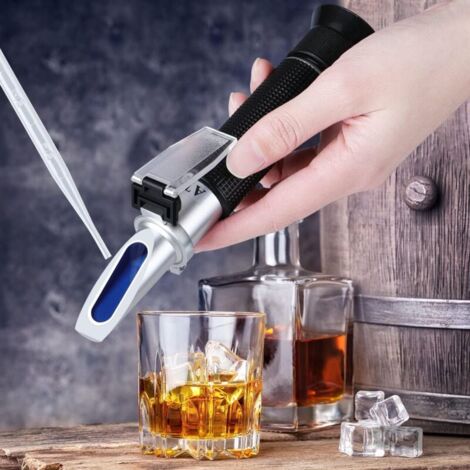 Réfractomètre Professionnel, Réfractomètre De Test D'alcool Portable 0 80 Instrument De Mesure De Compteur De Testeur De Vin 87009086