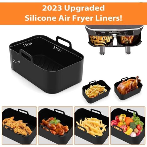 Lot Accessoires Silicone Pour Friteuse Ninja Crispi Air Fryer FN101 - Doublure, Couvercle Anti-éclaboussures, Tapis