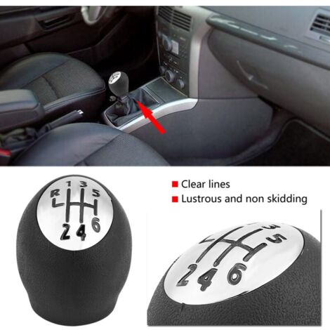 Pomello Del Cambio In Pelle Per Renault Clio 2 E Kangoo - Leva 5 Marce, Ricambio Auto, Colore Nero - 3
