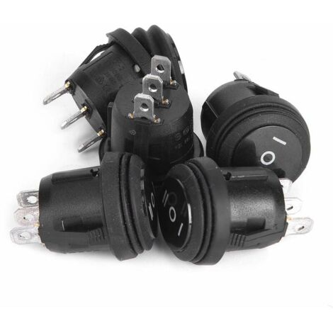 4 PZ Interruttore Rotondo Pulsante Bilanciere On Off Push Button Switch